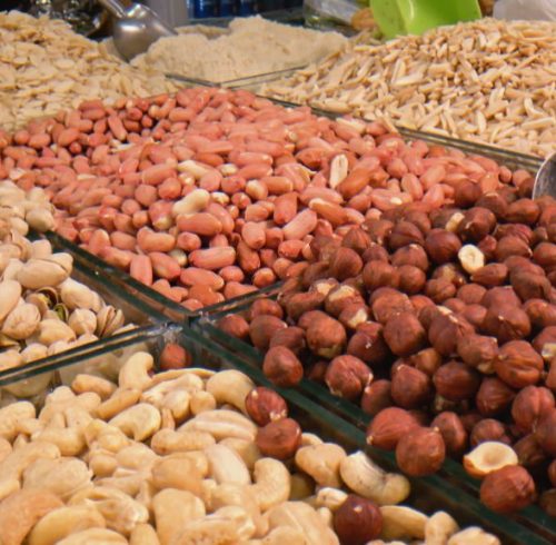 Sets of different types of nuts